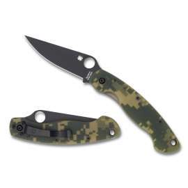 COUTEAU DE POCHE SPYDERCO MILITARY G-10 CAMO BLACK