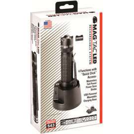 LAMPE TORCHE LED MAG-TAC NOIR MILITAR RECHARGEABLE
